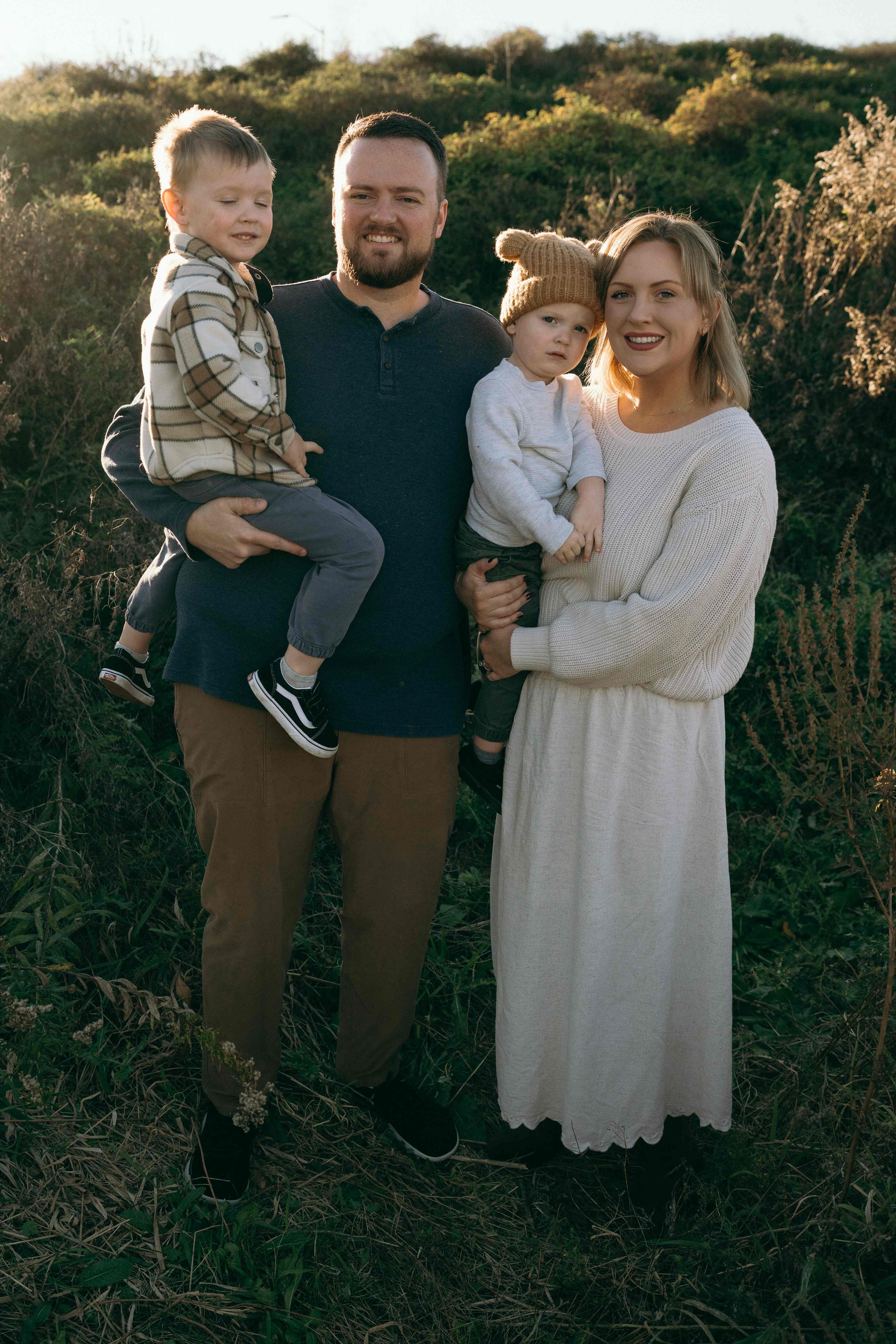 Bailey Bryn with her husband and two sons - Milwaukee family and wedding photographer